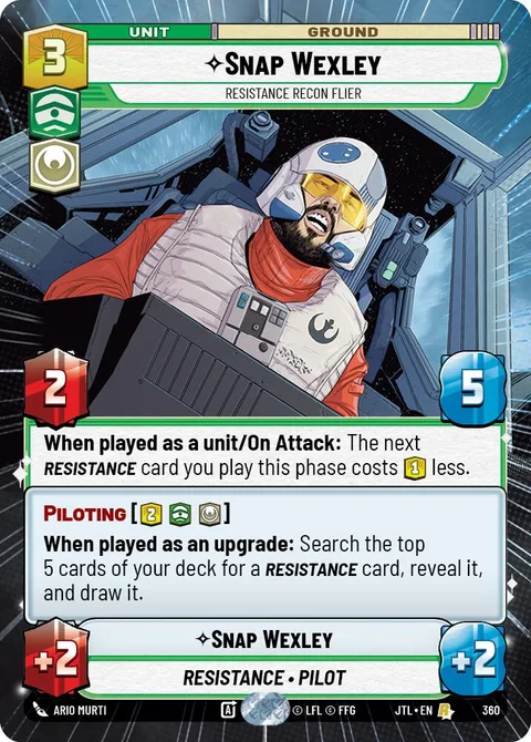 Snap Wexley, Resistance Recon Flier