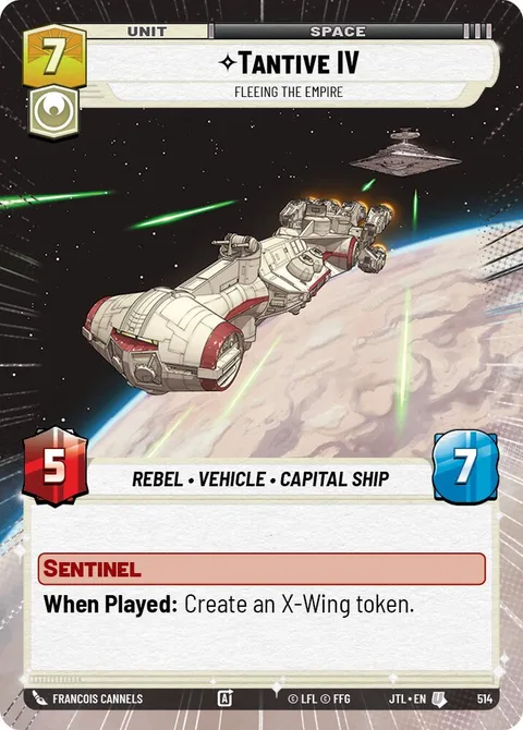 Tantive IV, Fleeing the Empire