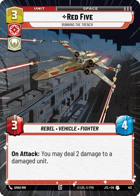 Red Five, Running the Trench