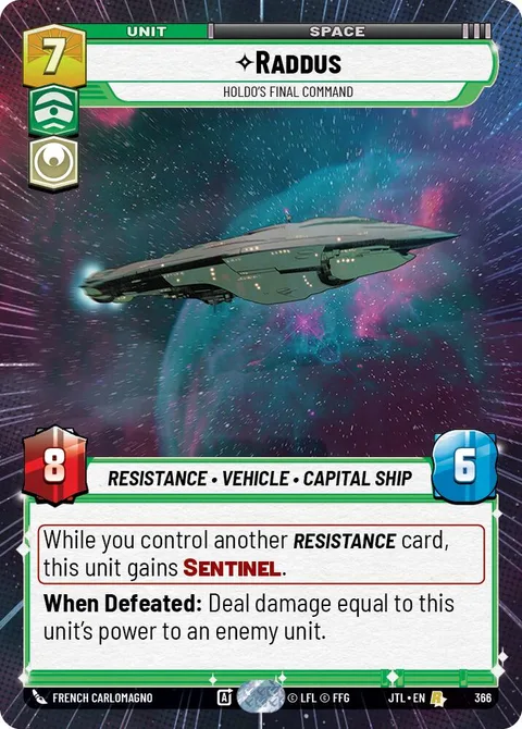 Raddus, Holdo's Final Command