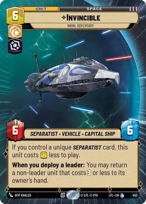 Invincible, Naval Adversary