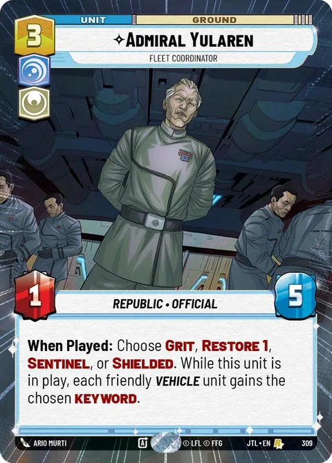 Admiral Yularen, Fleet Coordinator
