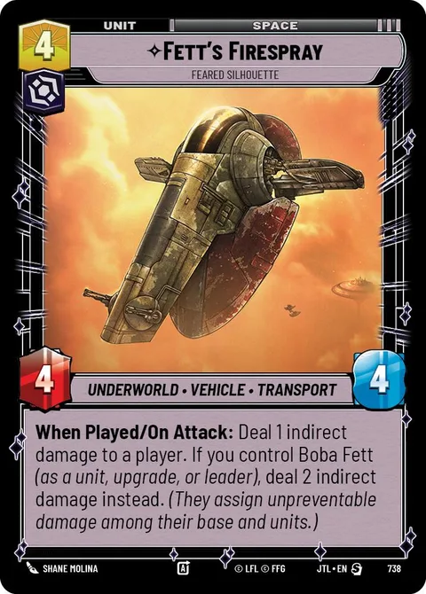 Fett's Firespray, Feared Silhouette