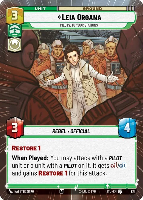 Leia Organa, Pilots, To Your Stations