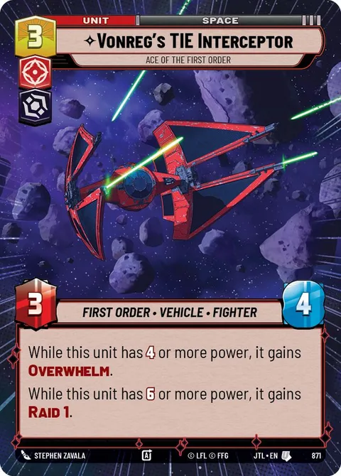 Vonreg's TIE Interceptor, Ace of the First Order