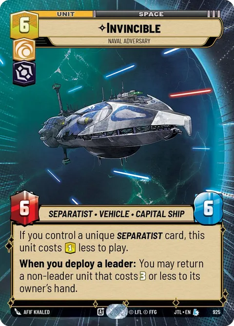 Invincible, Naval Adversary