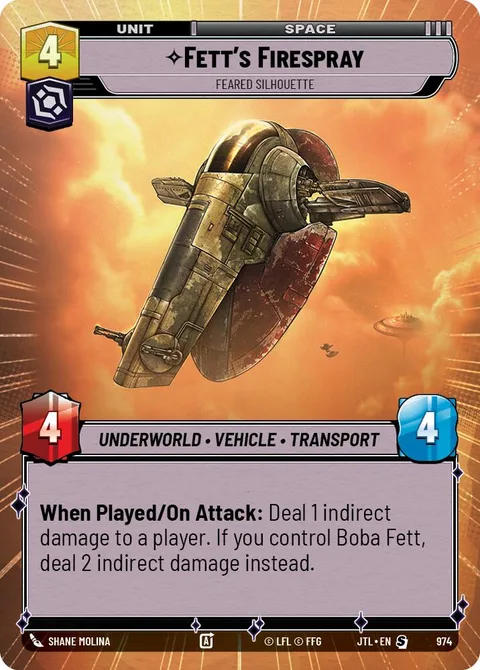 Fett's Firespray, Feared Silhouette