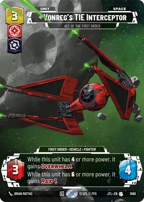 Vonreg's TIE Interceptor, Ace of the First Order