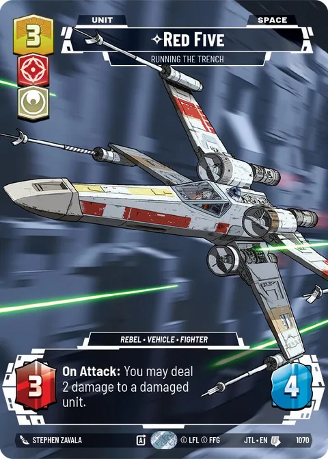 Red Five, Running the Trench