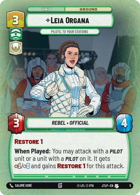 Leia Organa, Pilots, To Your Stations