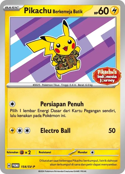 Pikachu Wearing a Batik Shirt [Full Preparations | Electro Ball]