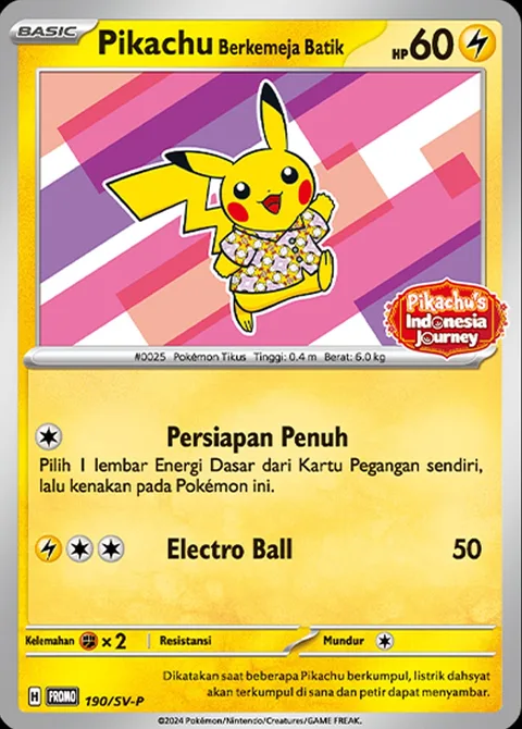 Pikachu Wearing a Batik Shirt [Full Preparations | Electro Ball]