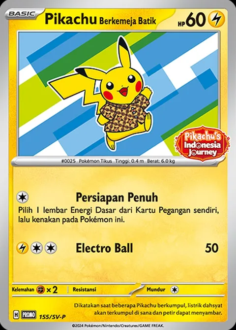 Pikachu Wearing a Batik Shirt [Full Preparations | Electro Ball]