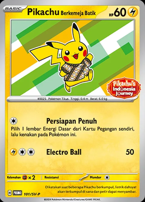 Pikachu Wearing a Batik Shirt [Full Preparations | Electro Ball]