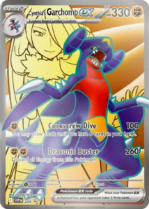 Cynthia's Garchomp ex [Corkscrew Dive | Draconic Buster]