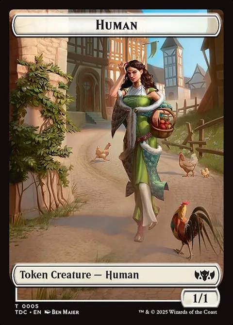 Human Token (W 1/1) // Rat Token (B 1/1)