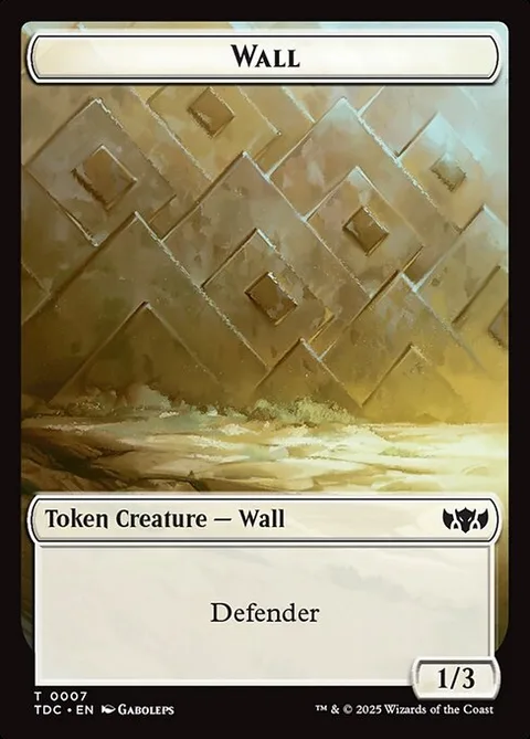 Wall Token (W 1/3) // Spider Token (G 1/2)