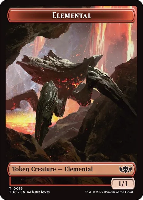 Elemental Token (R 1/1) // Gold Token