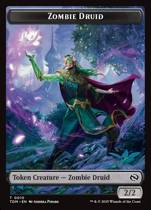 Zombie Druid Token (B 2/2) // Treasure Token