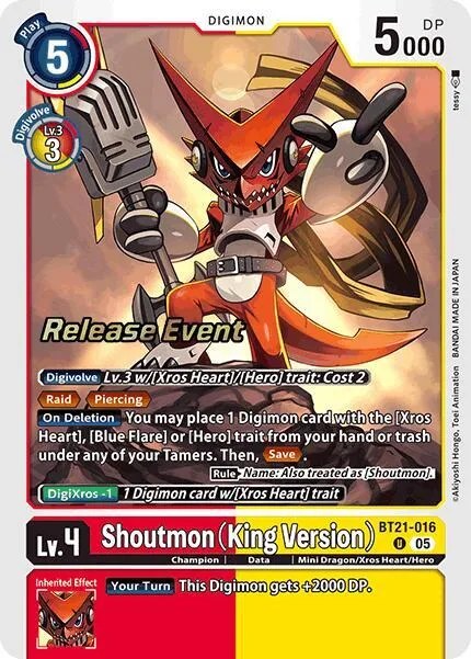 Shoutmon (King Version) (BT21-016)