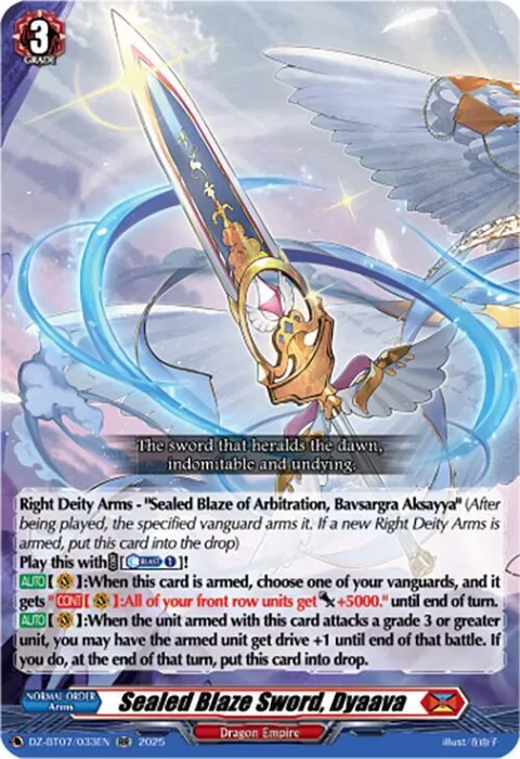 Sealed Blaze Sword, Dyaava [D-Format]