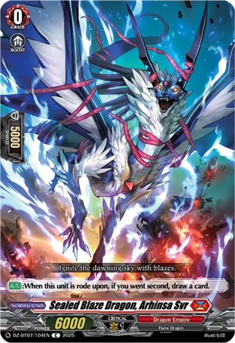 Sealed Blaze Dragon, Arhinsa Svr [D-Format]