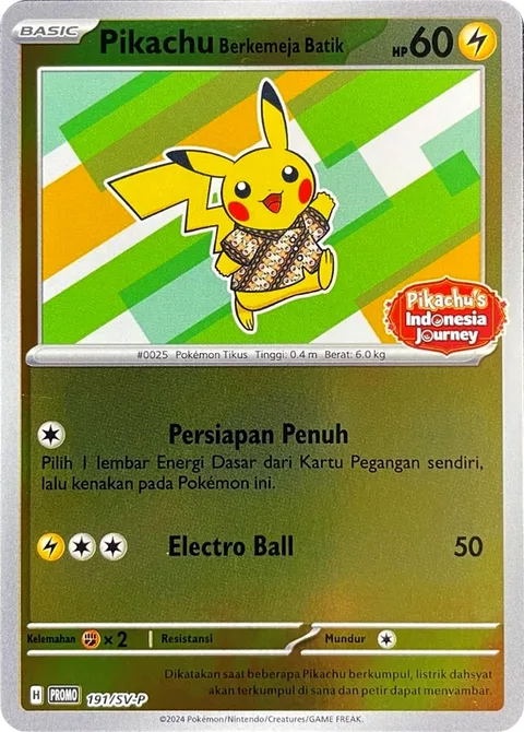 Pikachu Wearing a Batik Shirt [Full Preparations | Electro Ball]