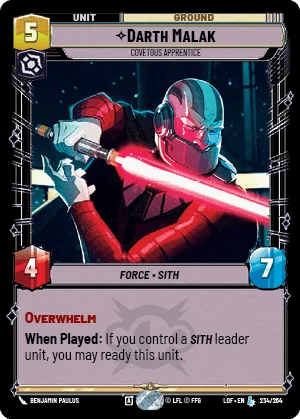 Darth Malak, Covetous Apprentice