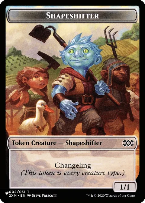 Shapeshifter Token (C 1/1) // Dog Token (W 1/1)