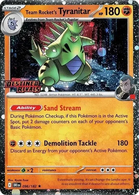 Team Rocket's Tyranitar [Sand Stream | Demolition Tackle]
