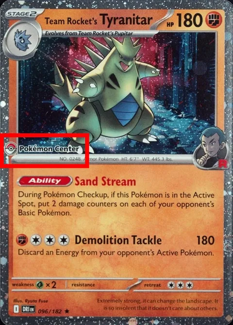 Team Rocket's Tyranitar [Sand Stream | Demolition Tackle]