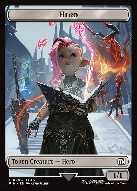 Hero Token (W 1/1) // Bird Token (U 1/1 Flying, Vigilance)