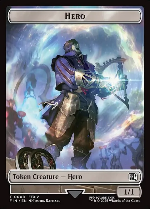 Hero Token (W 1/1) // Human Soldier Token (W 1/1)