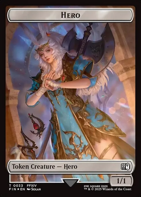 Hero Token (W 1/1) // Human Soldier Token (W 1/1)