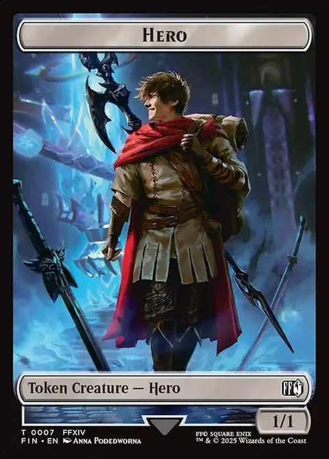 Hero Token (W 1/1) // Robot Warrior Token (UA 3/3)