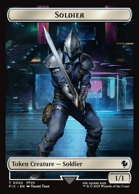 Soldier Token (W 1/1) // Rebel Token (R 2/2)