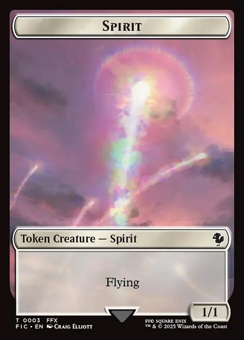Spirit Token (W 1/1) // Squid Token (U 1/1)