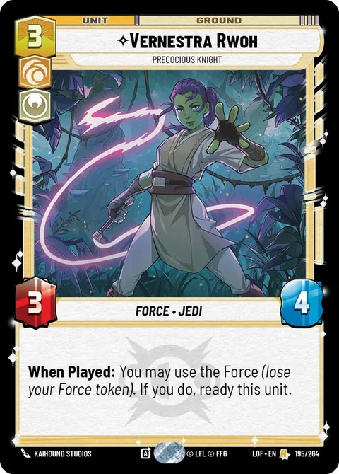 Vernestra Rwoh, Precocious Knight