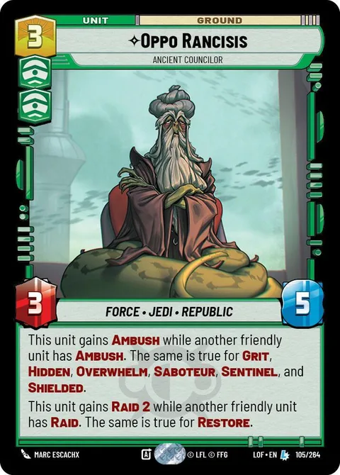 Oppo Rancisis, Ancient Councilor