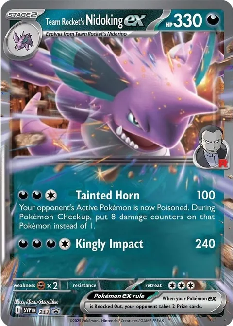 Team Rocket's Nidoking ex [Tainted Horn | Kingly Impact]