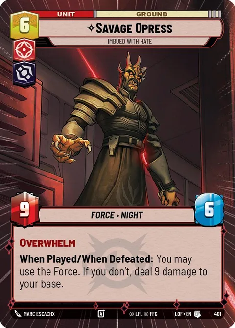 Savage Opress, Imbued With Hate