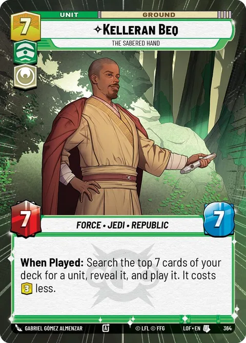 Kelleran Beq, The Sabered Hand