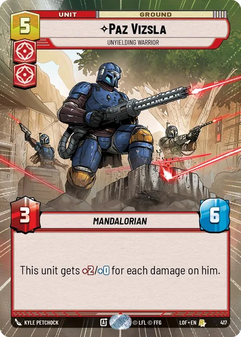 Paz Vizsla, Unyielding Warrior