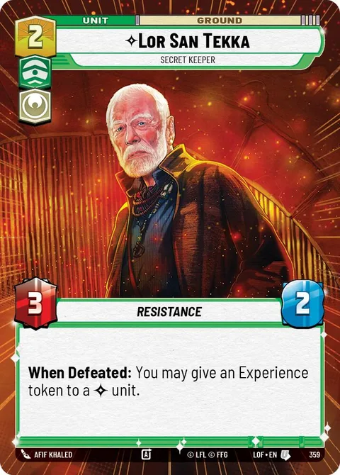 Lor San Tekka, Secret Keeper
