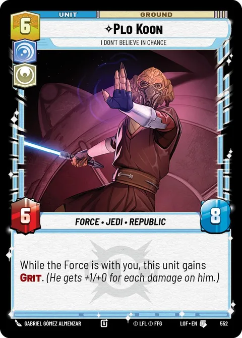 Plo Koon, I Don't Believe in Chance