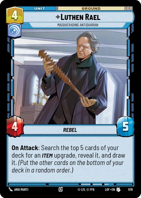 Luthen Rael, Masquerading Antiquarian