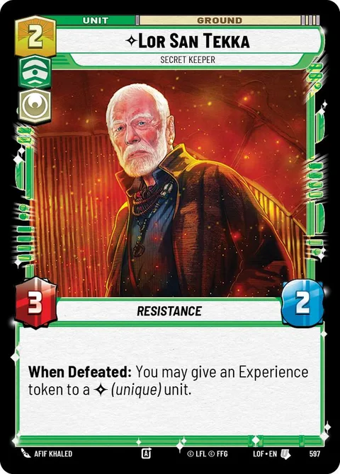 Lor San Tekka, Secret Keeper