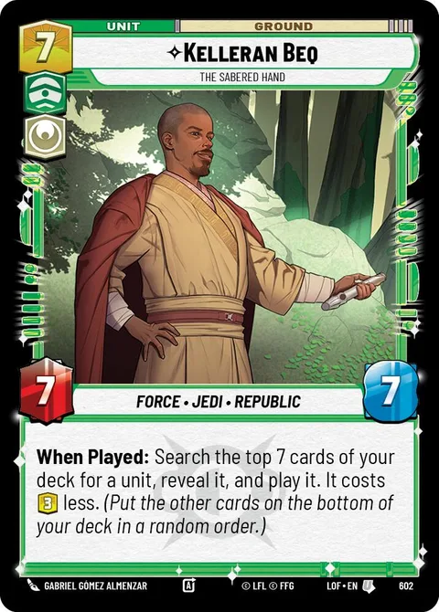 Kelleran Beq, The Sabered Hand