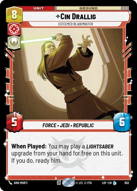Cin Drallig, Esteemed Blademaster