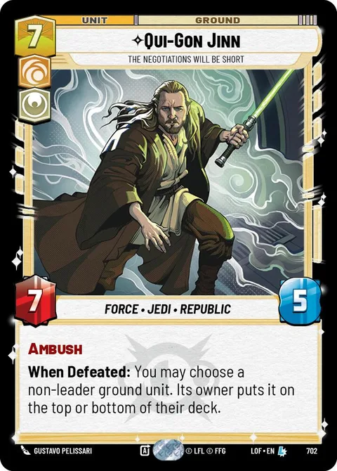 Qui-Gon Jinn, The Negotiations Will Be Short